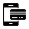 Mobile card vector glyph flat icon