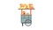 Mobile cart for sale food icon animation