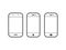 Mobile or cell phone outline vector simple icon