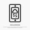 Mobile, Chalk, Weather, Rainy Line Icon Vector