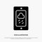 Mobile, Chalk, Weather, Rainy solid Glyph Icon vector