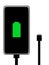 Mobile changing concept illustration, mobile charging icon and cable