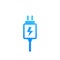 Mobile charger icon on white, vector