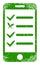 Mobile Check List Grunge Icon Image