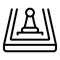 Mobile chess game icon outline vector. Online board