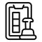 Mobile chess icon outline vector. Online game