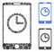 Mobile clock Composition Icon of Circles
