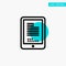 Mobile, Coding, Hardware, Cell turquoise highlight circle point Vector icon