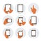Mobile communication flat icons