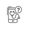 Mobile consultant - line design single isolated icon