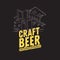 Mobile Craft Beer Pop Up Vehicle For Catering And Street Selling Logo Design. Artistic Cartoon Hand Drawn Sketchy Line