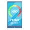 Mobile credit score icon, cartoon style