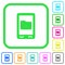 Mobile data storage vivid colored flat icons