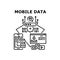 Mobile Data Vector Concept Color Illustration