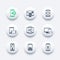 Mobile, desktop apps icons set