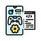 mobile development game color icon vector illustration