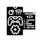 mobile development game glyph icon vector illustration
