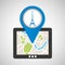 Mobile device paris gps map