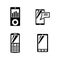 Mobile devices. Simple Related Vector Icons