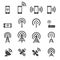 Mobile devices and wireless icon set