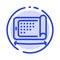 Mobile, Display, Technology, Flexible Blue Dotted Line Line Icon