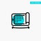Mobile, Display, Technology, Flexible turquoise highlight circle point Vector icon
