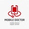 Mobile doctor logo template.