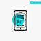 Mobile, Education, Cell, Coding turquoise highlight circle point Vector icon