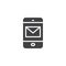 Mobile email screen vector icon