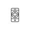 Mobile emergency call line icon