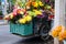 Mobile flower shop on the streets