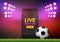 Mobile football soccer. Mobile sport play match. Online soccer game with live mobile app.