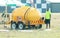 Mobile fuelling tank used to fuel aeroplanes at event.