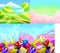 mobile game stylist cute dreamy background with clouds mountain in fantasy world environment