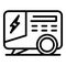 Mobile generator icon outline vector. Electric power