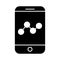 Mobile Graph vector glyphs icon