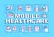 Mobile healthcare word concepts banner