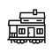 mobile home house line icon vector illustration