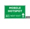 MOBILE HOTSPOT road sign isolated on white