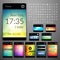 Mobile interface elements with colorful wallpaper