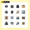 Mobile Interface Flat Color Filled Line Set of 16 Pictograms of app, farming, business, plant, product