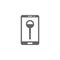 Mobile key, mobile password, security lock, smartphone passcode, smartphone protection icon