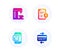 Mobile like, Coffee machine and Privacy policy icons set. Credit card sign. Vector