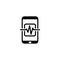 Mobile Medical Supervision Icon. Flat Design