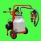 Mobile milking machine. Isolated image