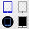 Mobile Organizer Vector EPS Icon with Contour Version