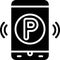 Mobile Parking App icon, Parking lot related vector
