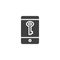 Mobile password key vector icon