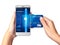 Mobile payment concept, Hand holding Smartphone with processing of mobile payments