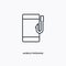 Mobile phishing outline icon. Simple linear element illustration. Isolated line mobile phishing icon on white background. Thin